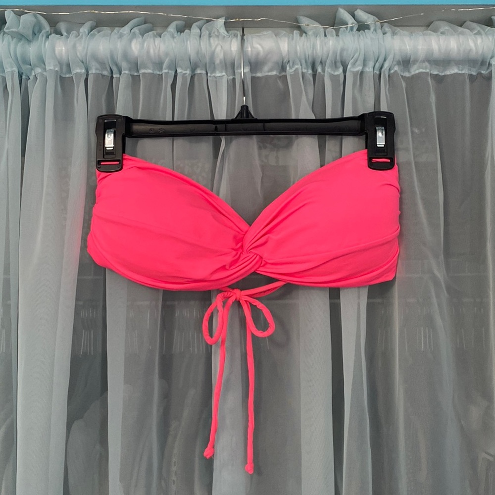 Hot pink bikini swim top